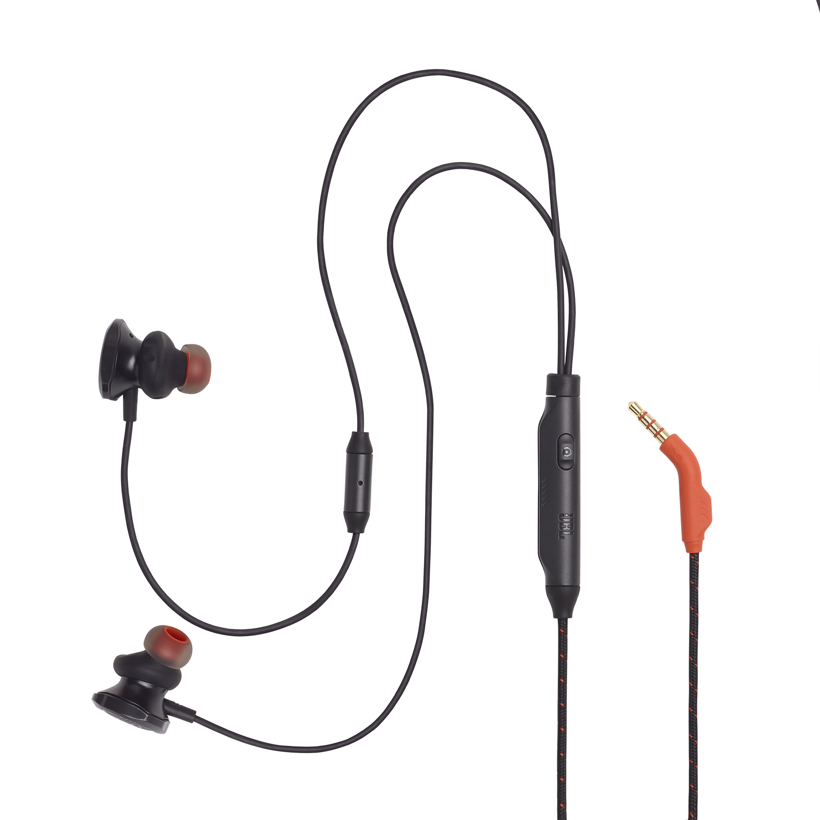 JBL Quantum 50 - Black - Wired in-ear gaming headset with volume slider and mic mute - Detailshot 2